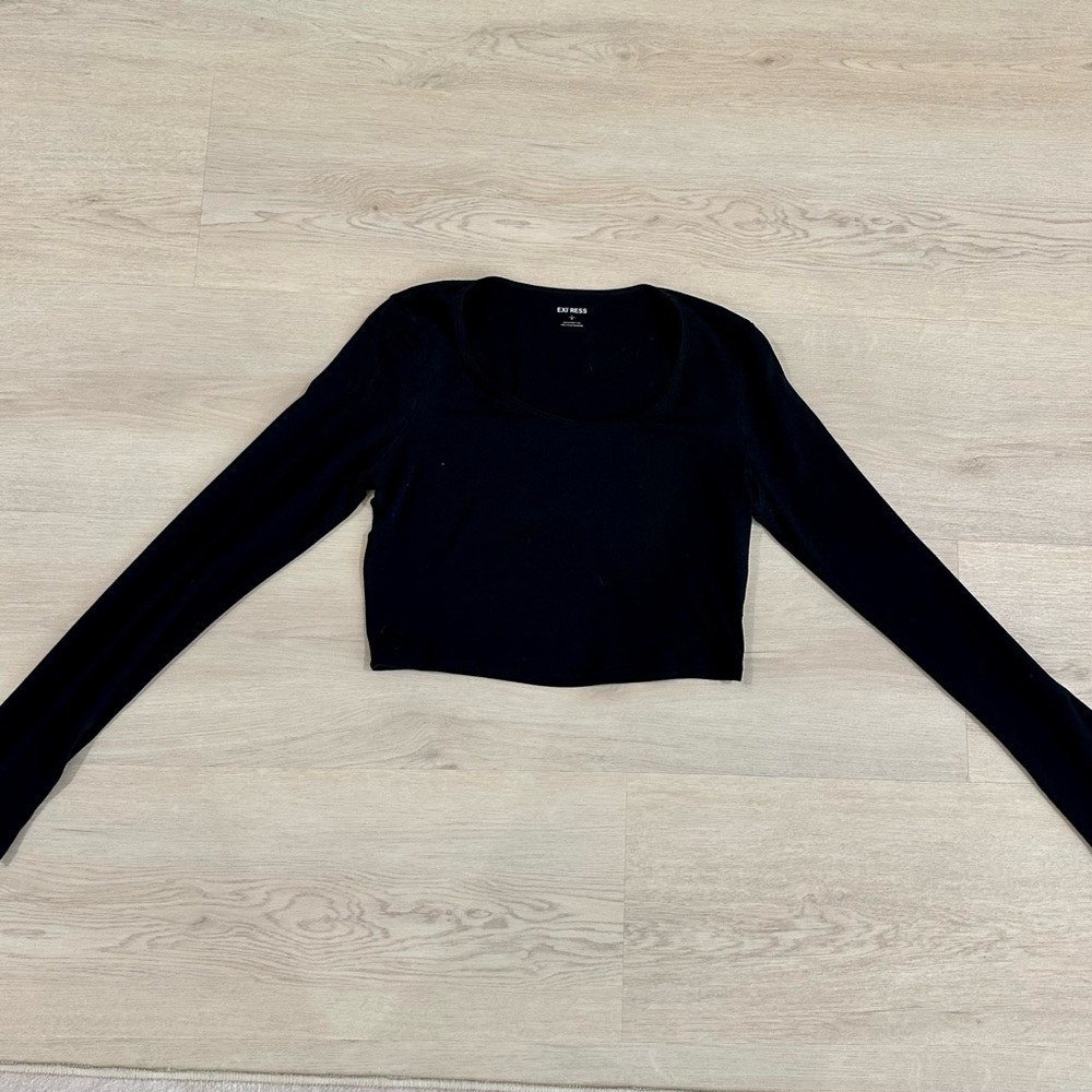 Forever 21 Black Long Sleeve Bodysuit